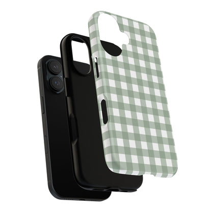 Green Gingham Airi Case | Tough Phone Case