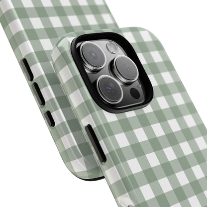Green Gingham Airi Case | Tough Phone Case