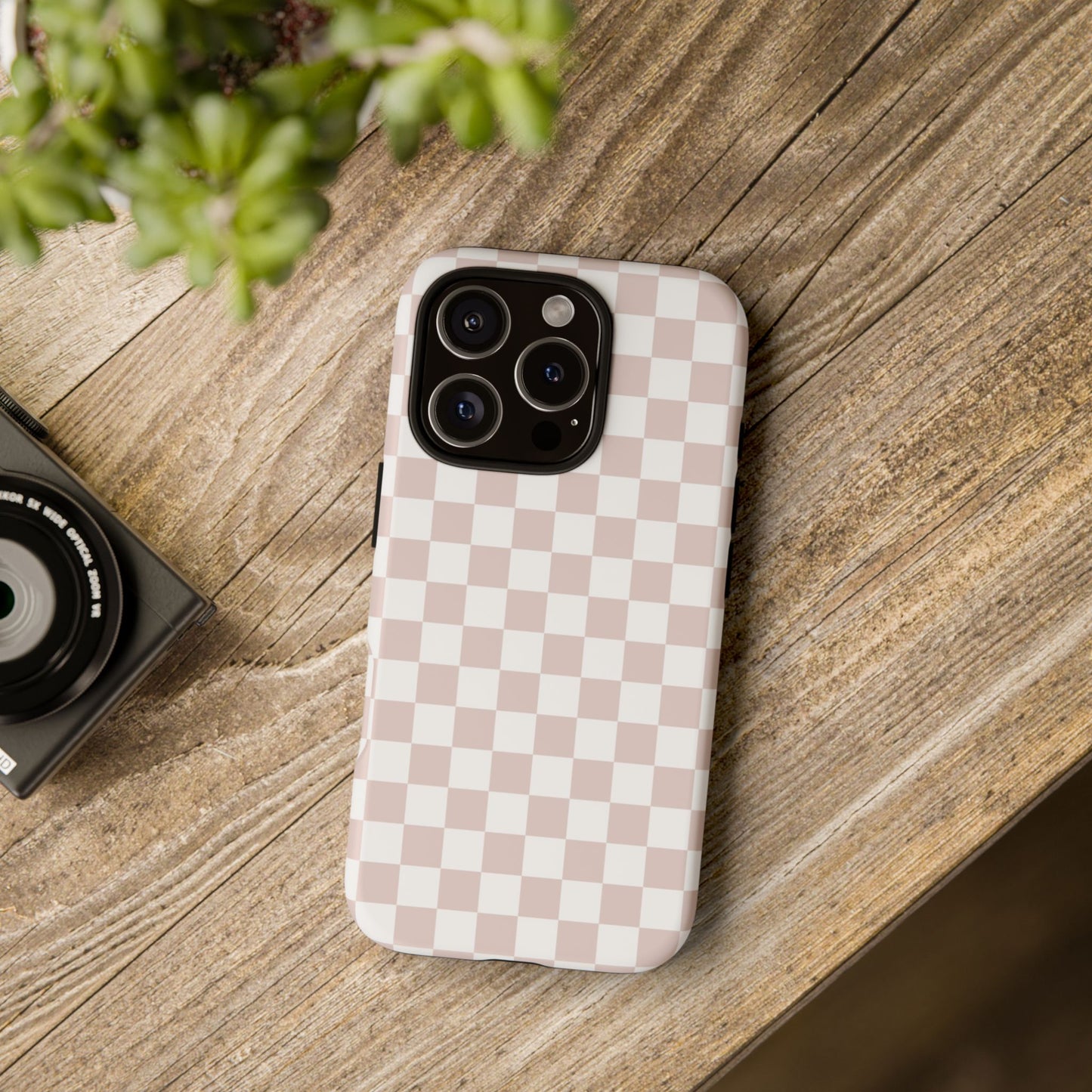 Nude Checkerboard Airi Case | Tough Phone Case