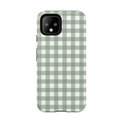 Green Gingham Airi Case | Tough Phone Case
