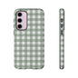 Green Gingham Airi Case | Tough Phone Case