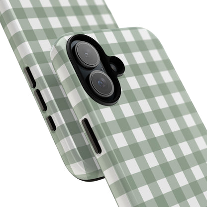Green Gingham Airi Case | Tough Phone Case