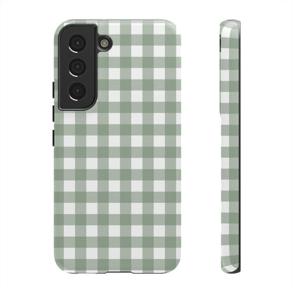 Green Gingham Airi Case | Tough Phone Case