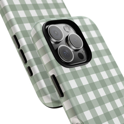 Green Gingham Airi Case | Tough Phone Case