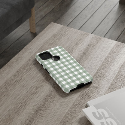 Green Gingham Airi Case | Tough Phone Case