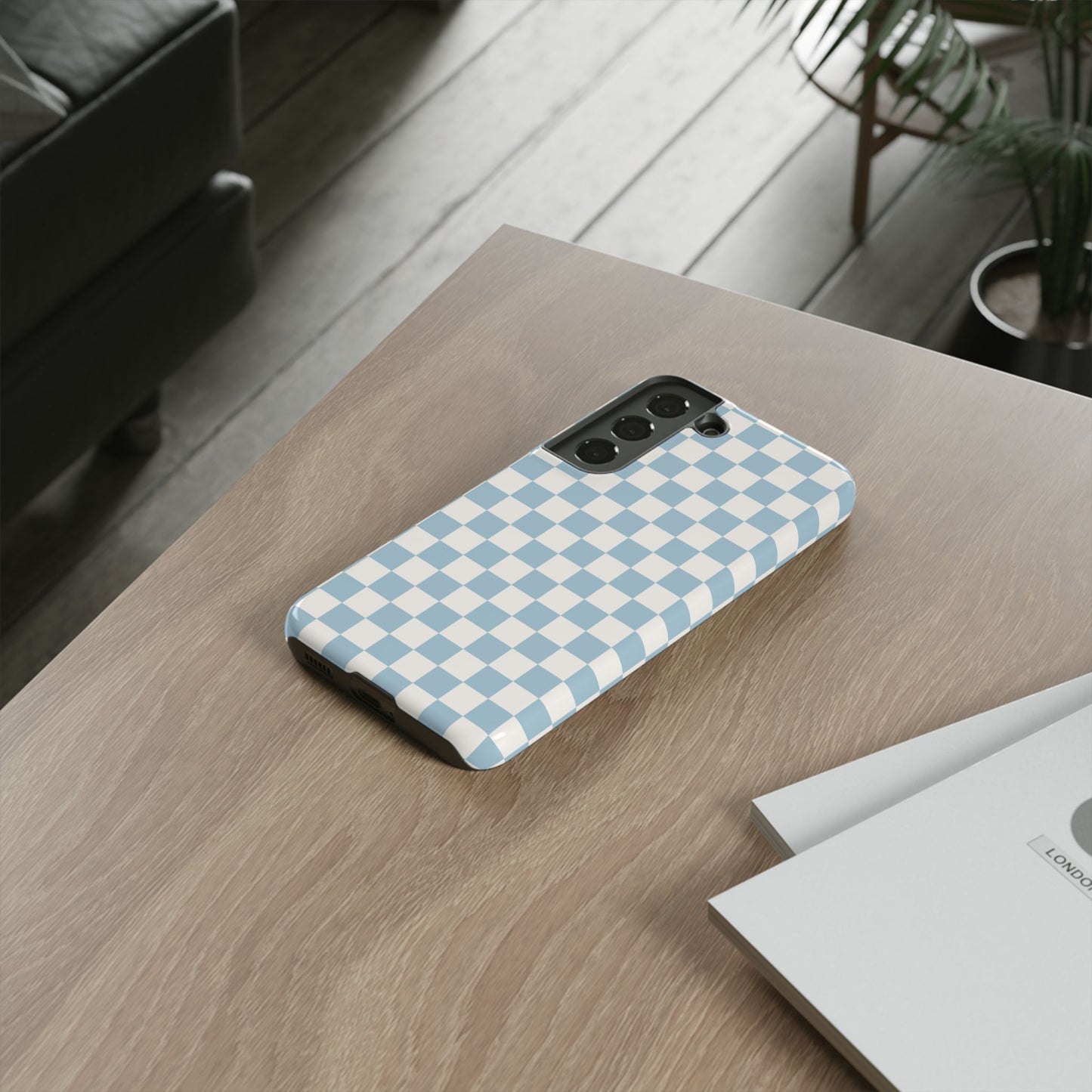 Blue Checkerboard Airi Case | Tough Phone Case