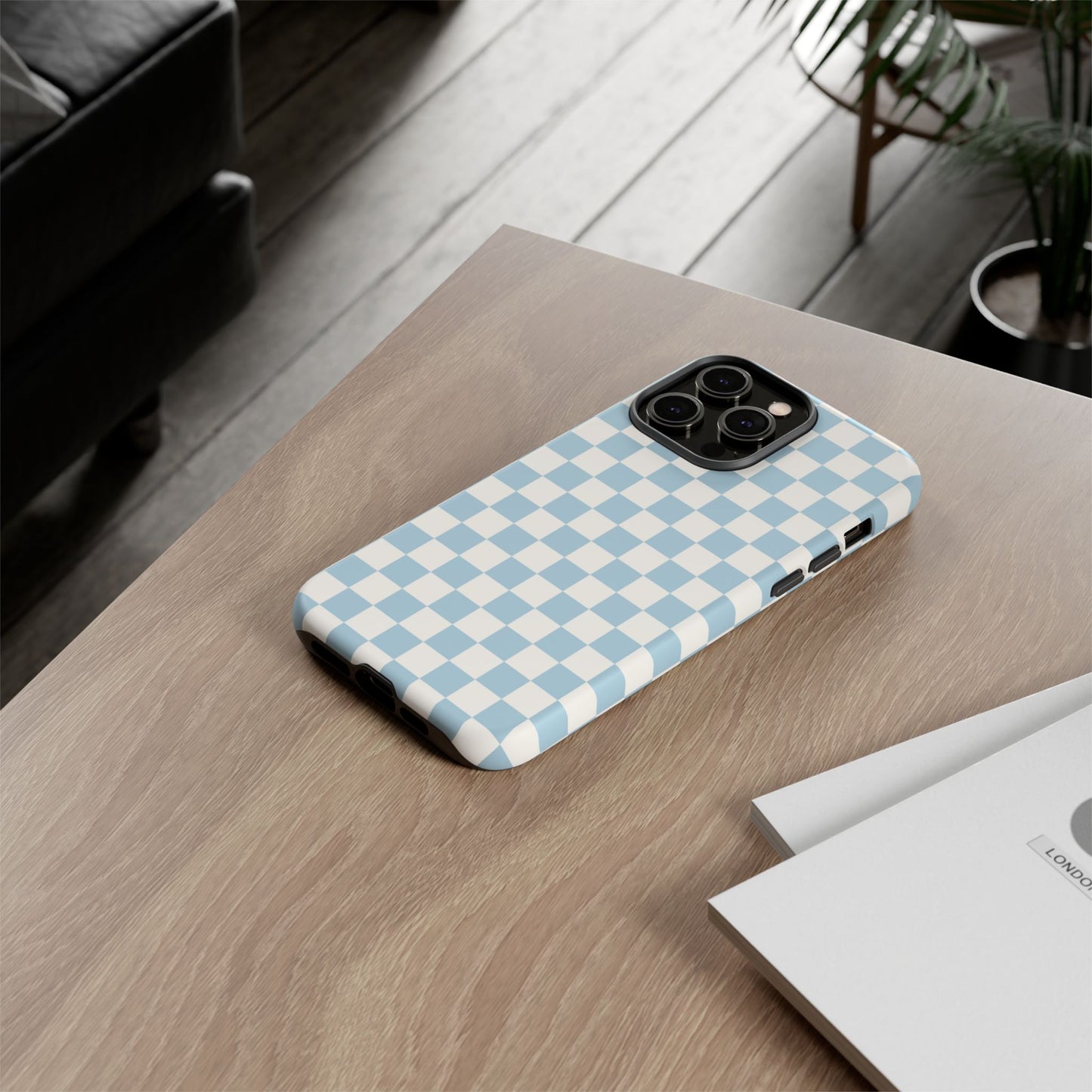 Blue Checkerboard Airi Case | Tough Phone Case