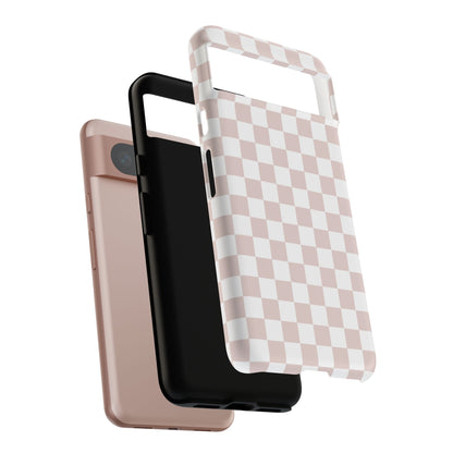 Nude Checkerboard Airi Case | Tough Phone Case