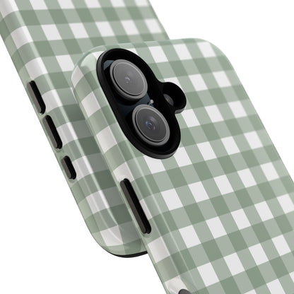Green Gingham Airi Case | Tough Phone Case