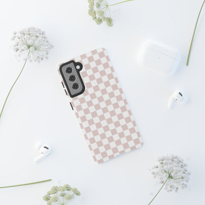 Nude Checkerboard Airi Case | Tough Phone Case