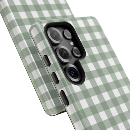 Green Gingham Airi Case | Tough Phone Case