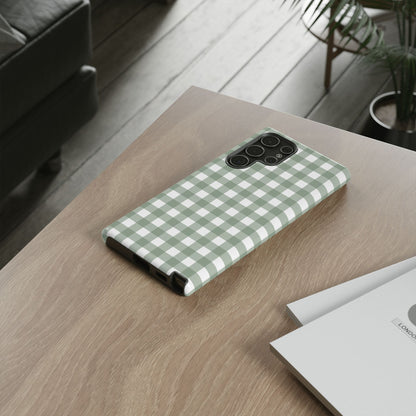 Green Gingham Airi Case | Tough Phone Case