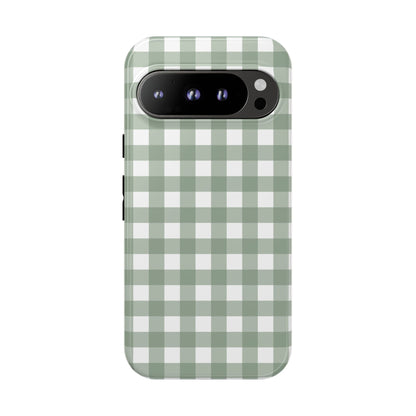 Green Gingham Airi Case | Tough Phone Case