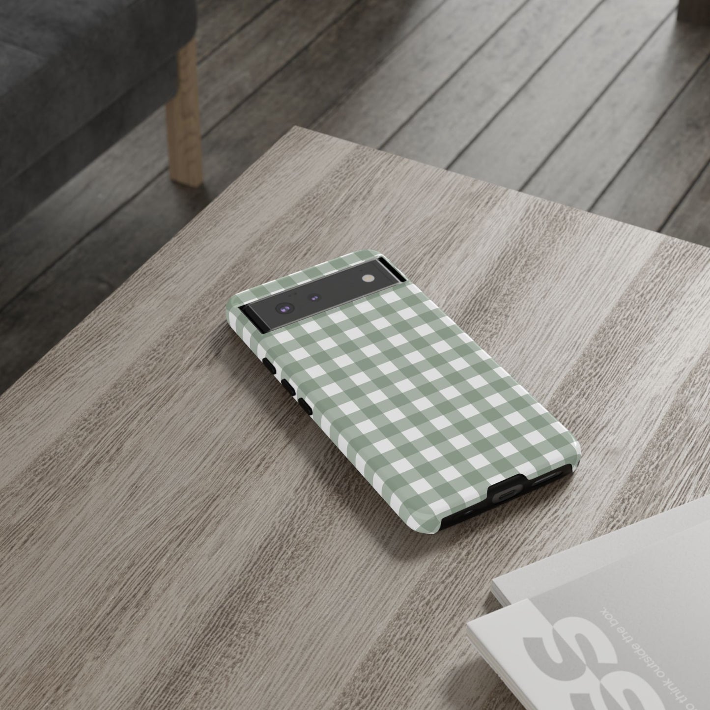 Green Gingham Airi Case | Tough Phone Case