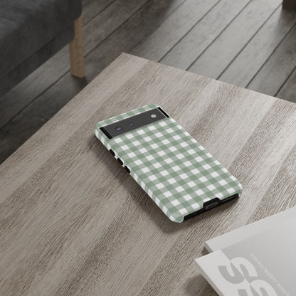 Green Gingham Airi Case | Tough Phone Case