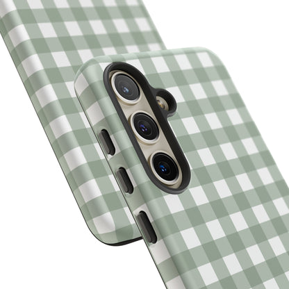 Green Gingham Airi Case | Tough Phone Case