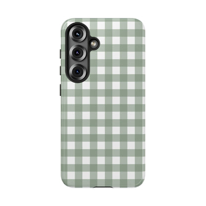 Green Gingham Airi Case | Tough Phone Case