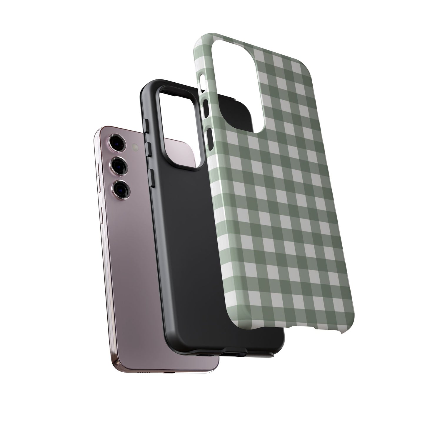 Green Gingham Airi Case | Tough Phone Case