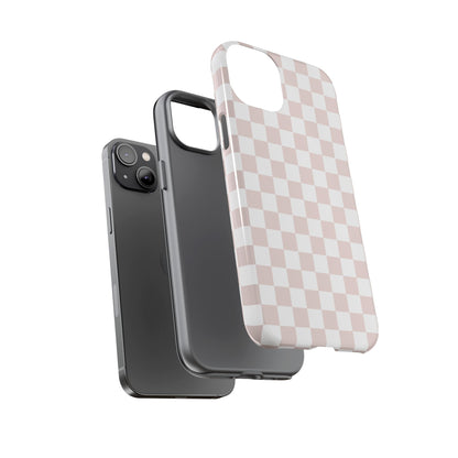Nude Checkerboard Airi Case | Tough Phone Case