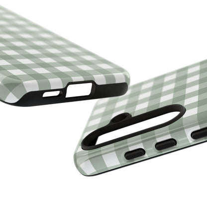 Green Gingham Airi Case | Tough Phone Case