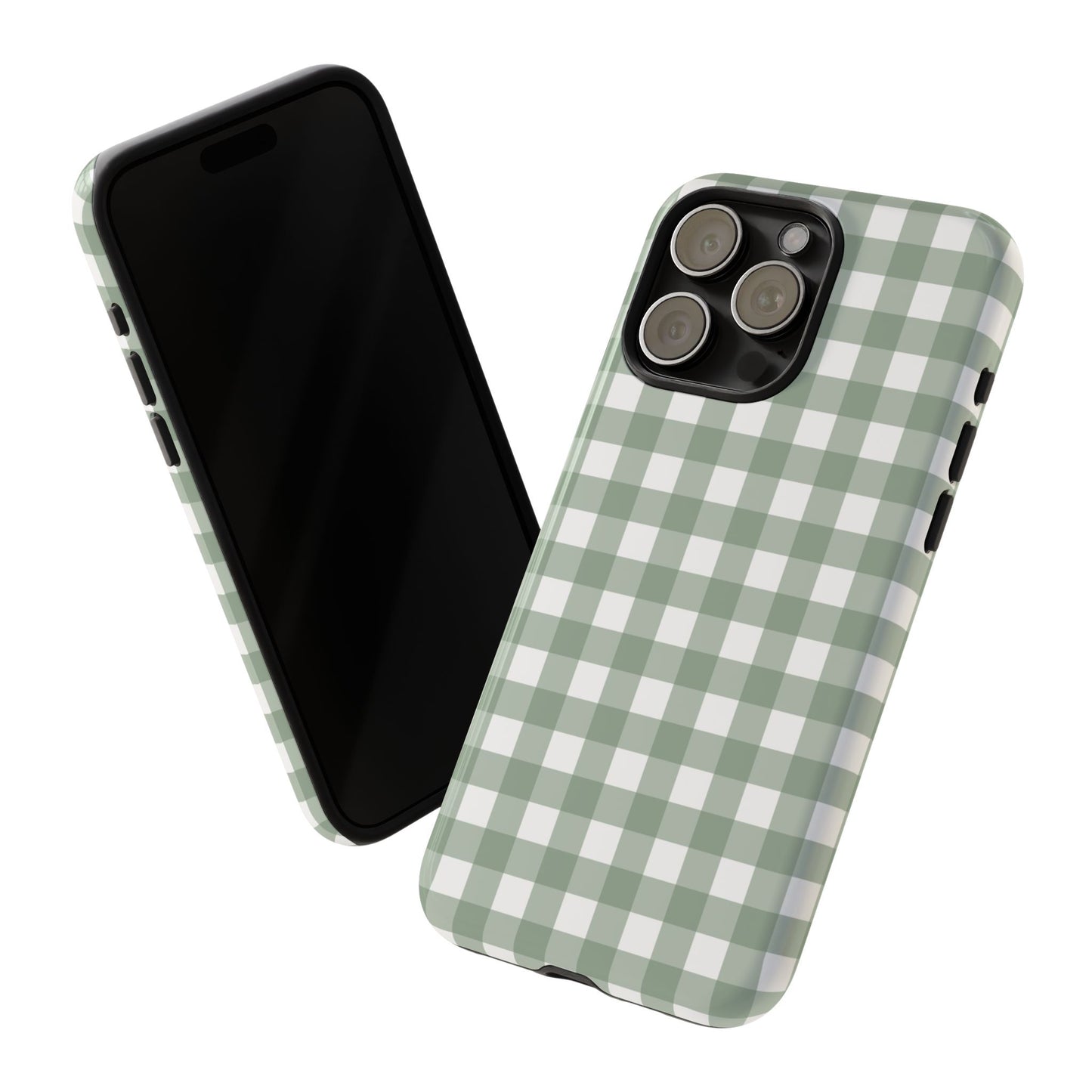Green Gingham Airi Case | Tough Phone Case