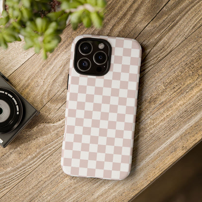 Nude Checkerboard Airi Case | Tough Phone Case