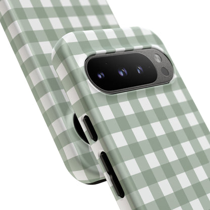 Green Gingham Airi Case | Tough Phone Case
