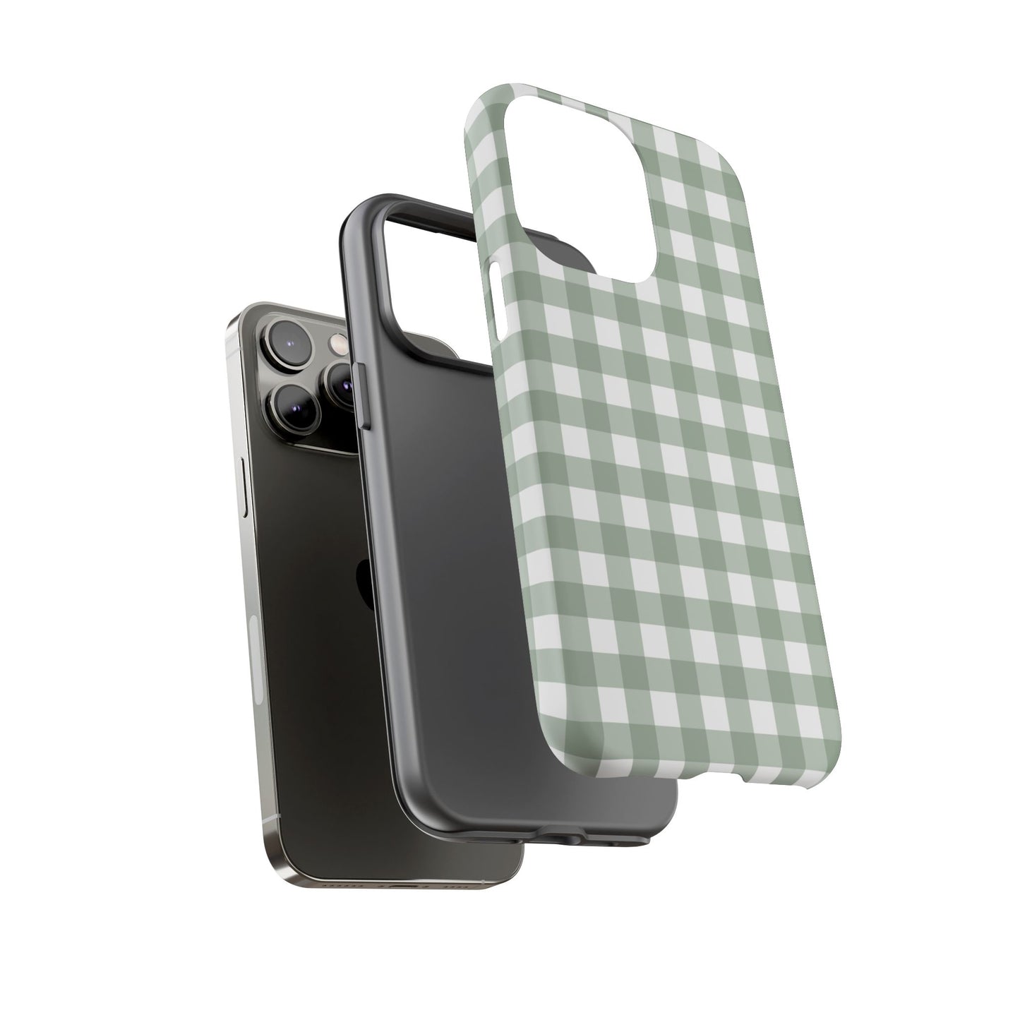 Green Gingham Airi Case | Tough Phone Case