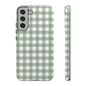 Green Gingham Airi Case | Tough Phone Case