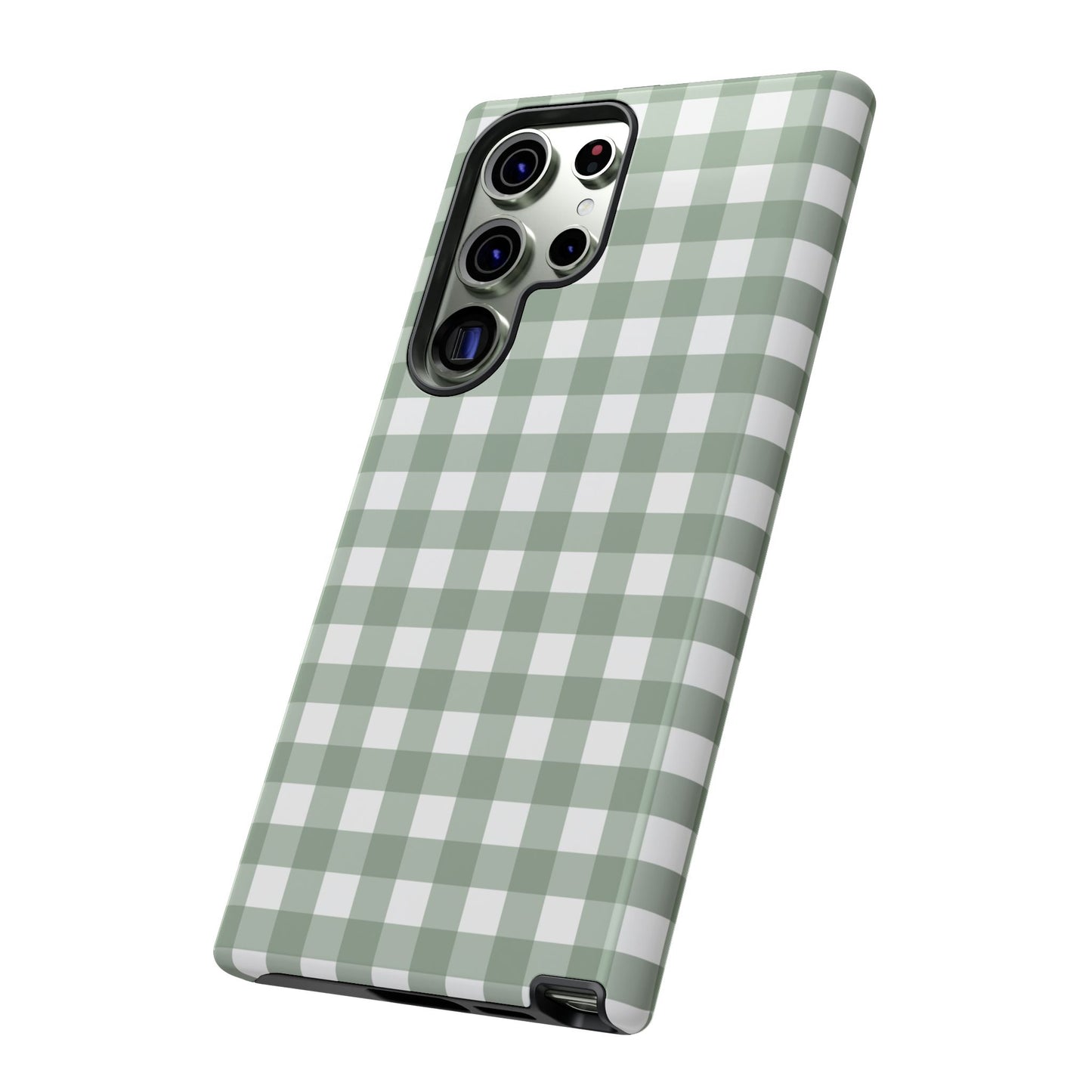 Green Gingham Airi Case | Tough Phone Case
