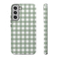 Green Gingham Airi Case | Tough Phone Case