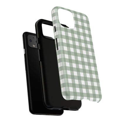 Green Gingham Airi Case | Tough Phone Case