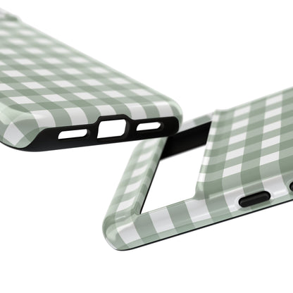 Green Gingham Airi Case | Tough Phone Case