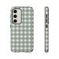 Green Gingham Airi Case | Tough Phone Case