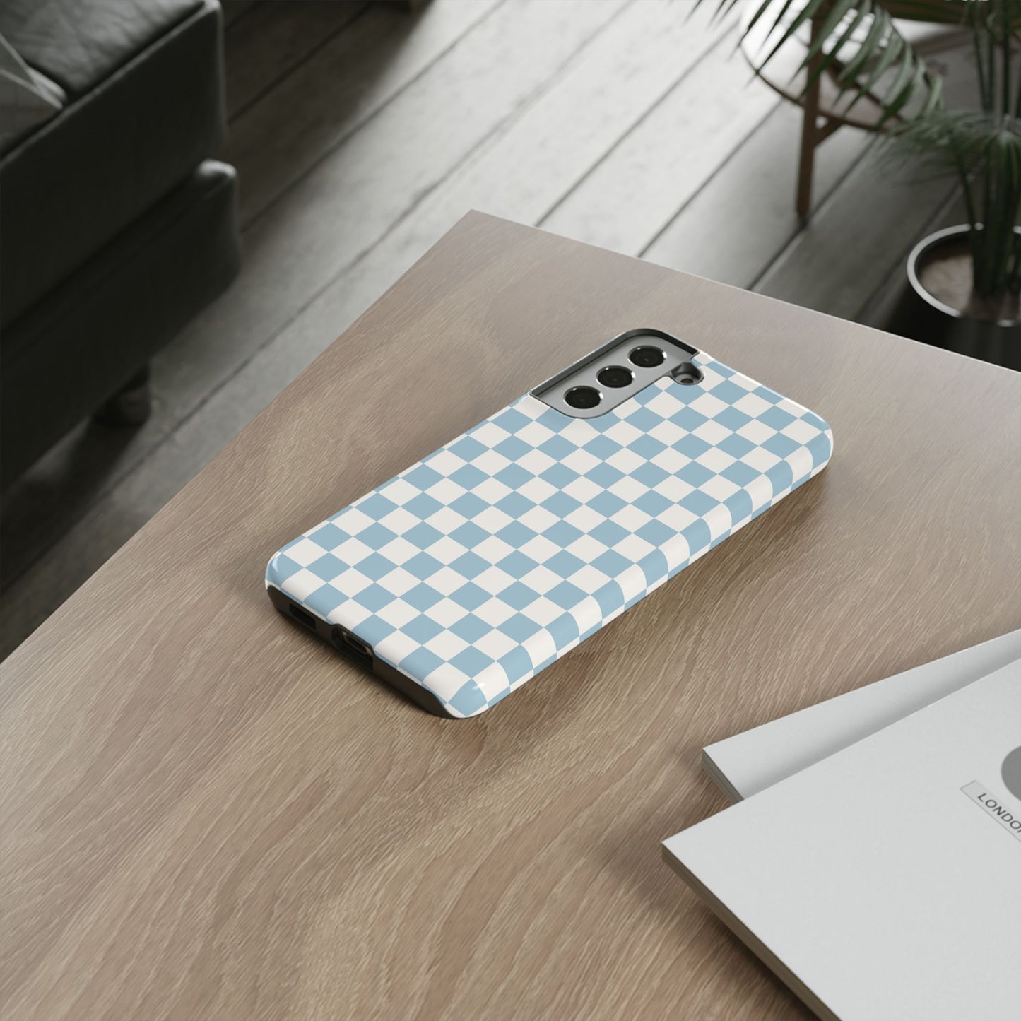 Blue Checkerboard Airi Case | Tough Phone Case