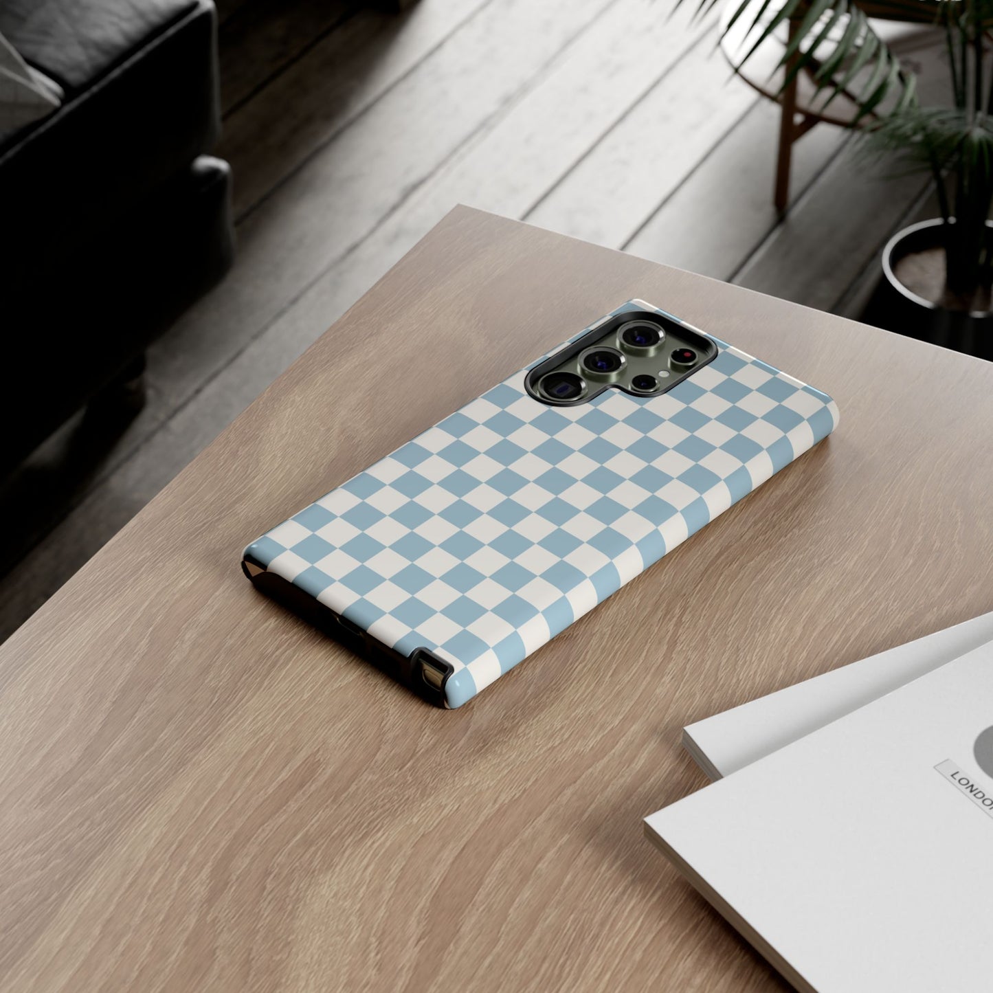 Blue Checkerboard Airi Case | Tough Phone Case