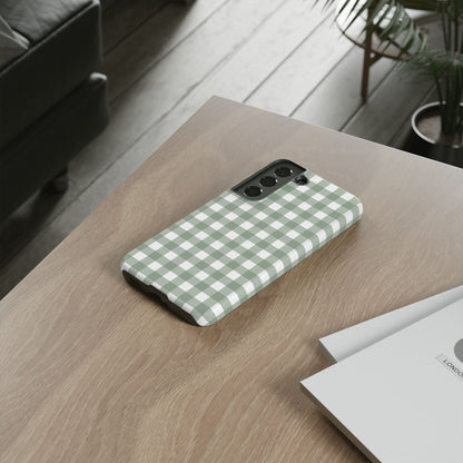 Green Gingham Airi Case | Tough Phone Case