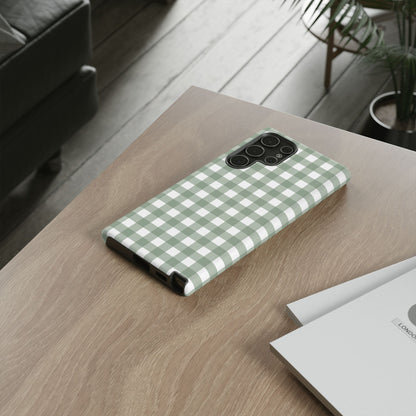 Green Gingham Airi Case | Tough Phone Case