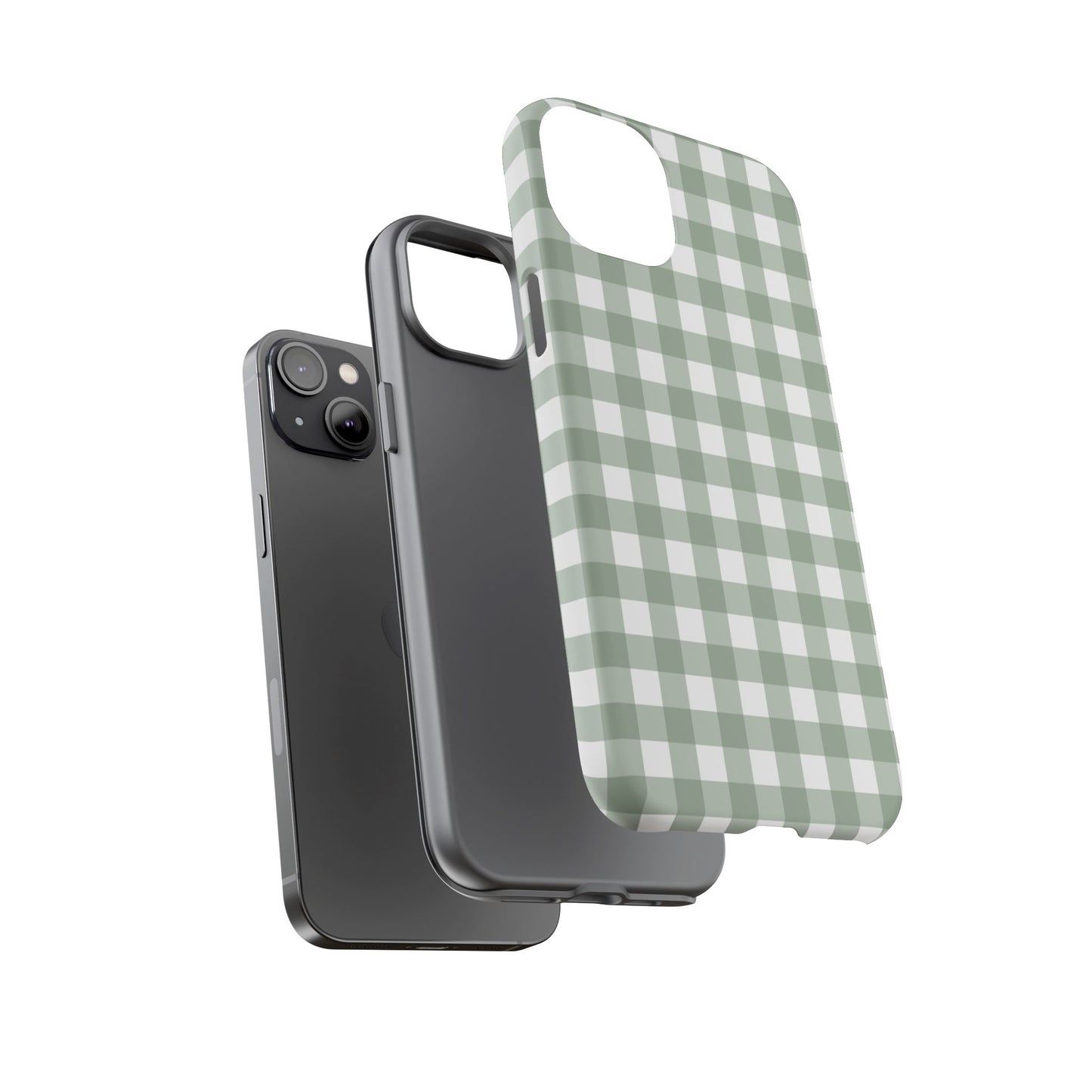 Green Gingham Airi Case | Tough Phone Case