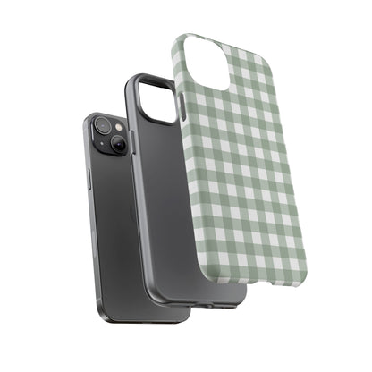 Green Gingham Airi Case | Tough Phone Case