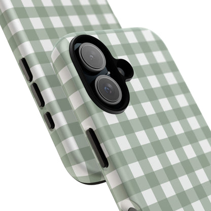Green Gingham Airi Case | Tough Phone Case