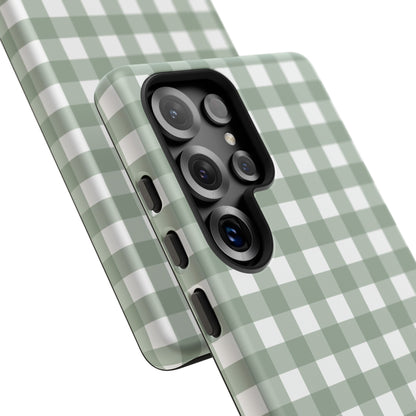 Green Gingham Airi Case | Tough Phone Case