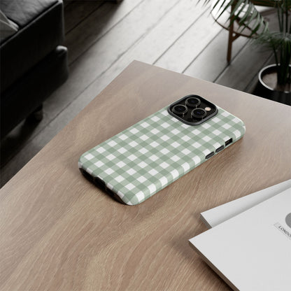 Green Gingham Airi Case | Tough Phone Case