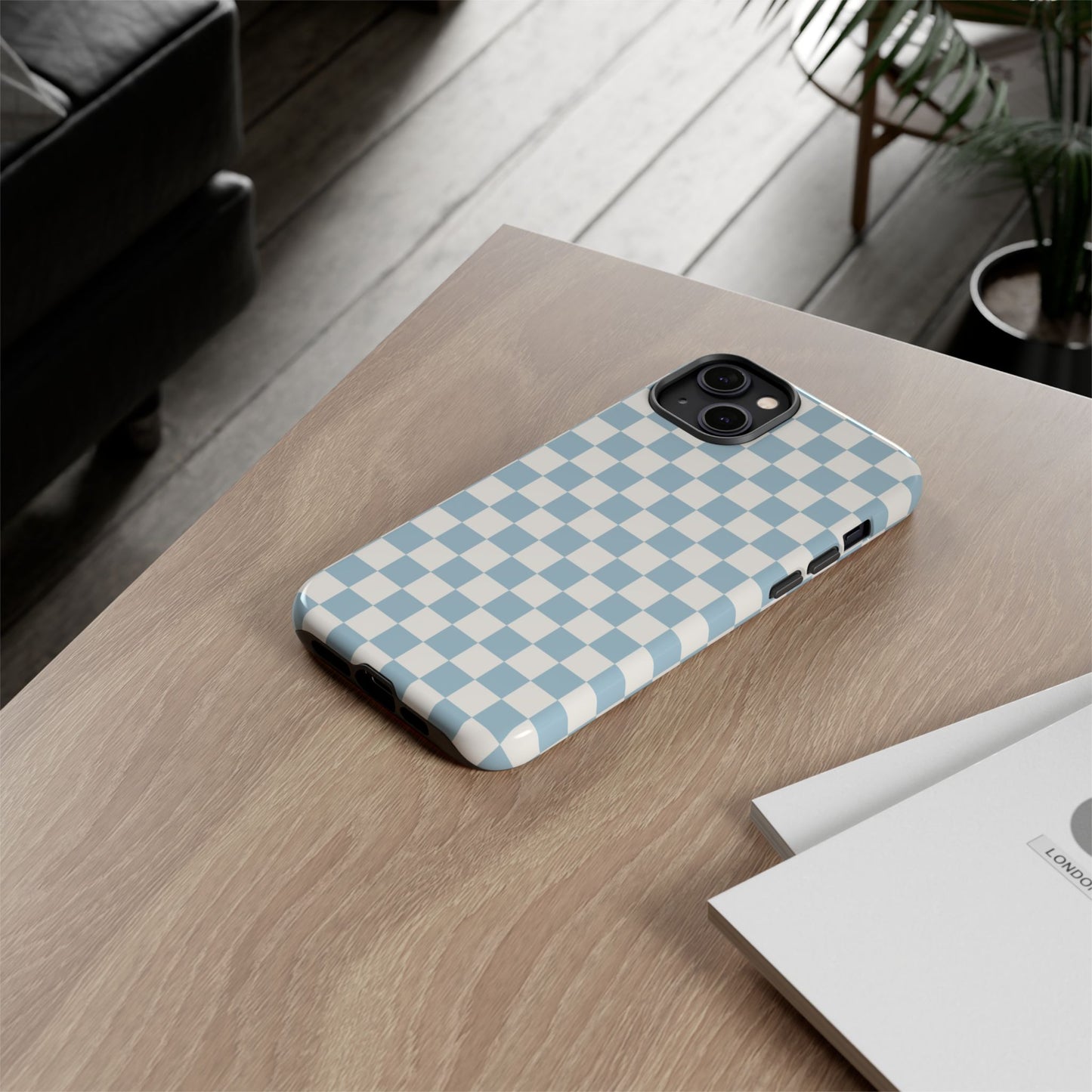 Blue Checkerboard Airi Case | Tough Phone Case