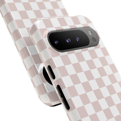 Nude Checkerboard Airi Case | Tough Phone Case