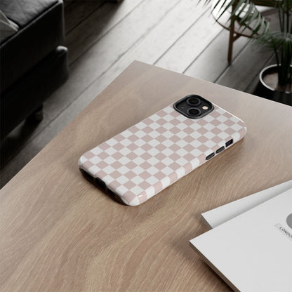 Nude Checkerboard Airi Case | Tough Phone Case