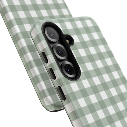 Green Gingham Airi Case | Tough Phone Case
