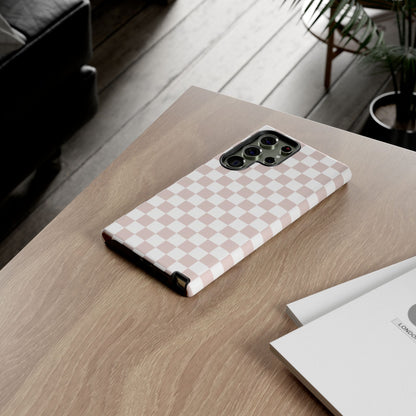 Nude Checkerboard Airi Case | Tough Phone Case