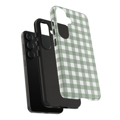 Green Gingham Airi Case | Tough Phone Case
