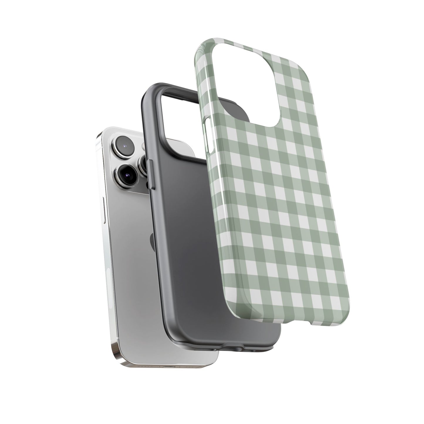 Green Gingham Airi Case | Tough Phone Case